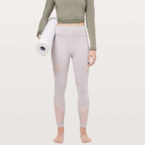 LULULEMON Forget the Sweat Tight Leggings 25" Dark Chrome Size 8 - Picture 1 of 11